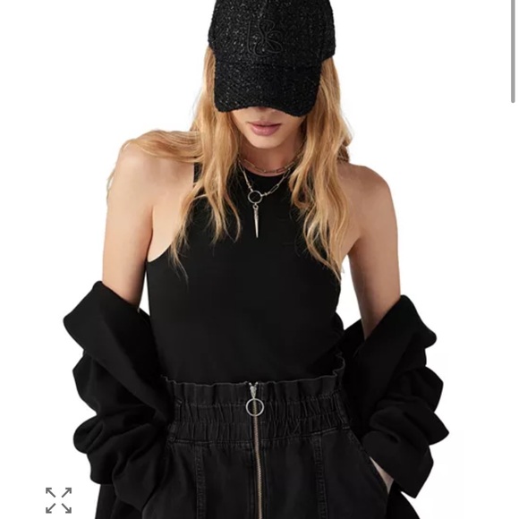 ba&sh Forever Cutout Racerback Bodysuit Black Size Small - Picture 3 of 12